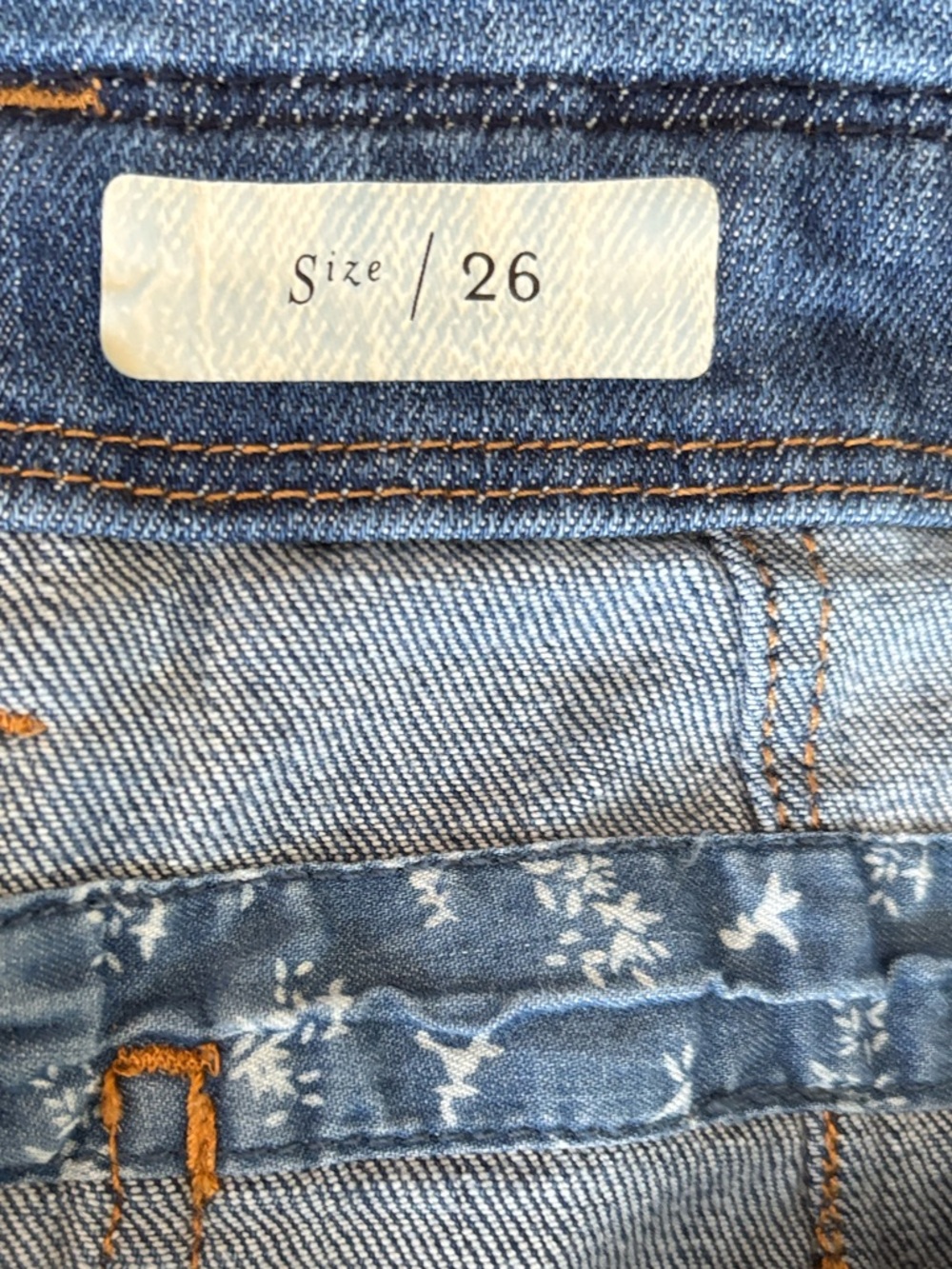 Anthropologie Pilcro Letterpress Blue Patchwork Boyfriend Jeans - Picture 12 of 15
